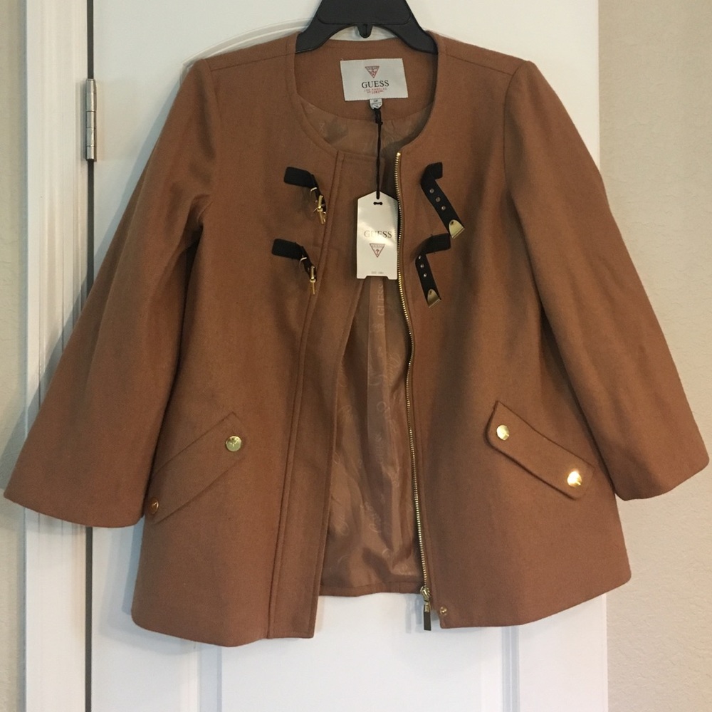 GUESS poncho style pea coat